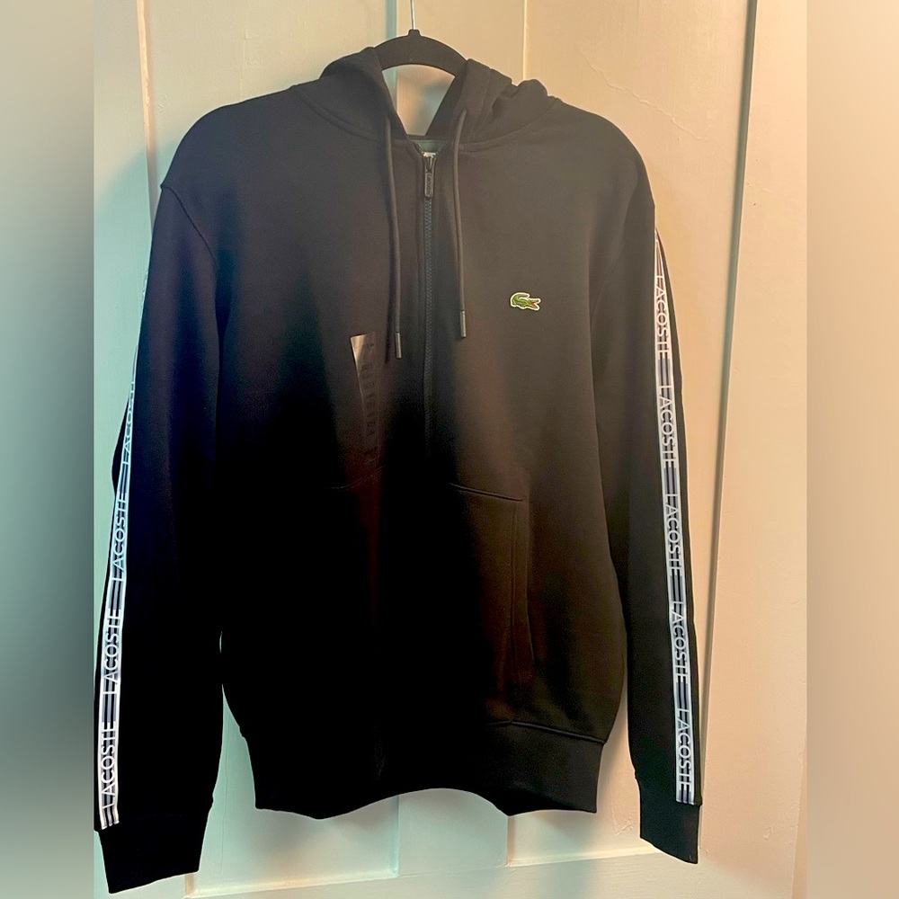Lacoste Hooded Sweat Jacket Black XL (Brand New)